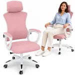 Ergonoomiline roosa kontoritool, reguleeritav, hingav