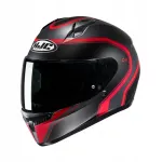 Motorratturikiiver HJC C10 Elie must/punane, XS