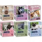 BOZITA m&auml;rg kassitoit t&uuml;kkides kastmes, erinevad maitsed, 6 x 370 g