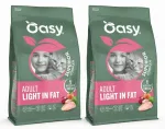 Oasy SUPERIOR Adult LIGHT kuivan&auml;it koertele, 2 x 1,5 kg