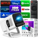 Mini LED projektor, 720P, HDMI, USB, WiFi, Bluetooth, kodukino jaoks