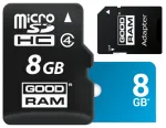 GOODRAM Micro SD 8GB m&auml;lukaart SD adapteriga