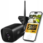 V&auml;line must 5MP WiFi IP kaamera inimesetuvastuse ja heliga