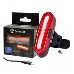 Jalgratta tagumine lamp AQY SPECTER 120LM LED USB C IP64 COB 4 režiimi kummi rihmaga