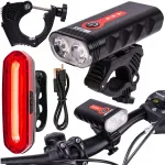 Jalgratta eesmine ja tagumine LED lamp, USB laetav, juhtmevaba, 360&deg;