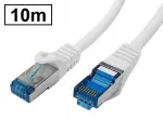 V&otilde;rgukaabel Cat.6A, varjestatud, RJ45-RJ45, 10 m, valge, AWG26, PIMF