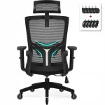 Ergonoomiline kontoritool reguleeritava pea-, nimme- ja k&auml;etoega