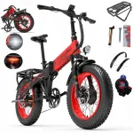 Elektrijalgratas LANKELEISI, 20" laiad rehvid, 2000W, 20Ah, kuni 130 km, 45 km/h