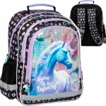 Kooli seljakott UNICORN, roosa, A4, t&uuml;drukutele