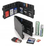 Kaartide hoidik SD x6 ja microSD x12, grafiitv&auml;rv