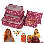 6-osaline reisikotide komplekt &bdquo;Burgundy Flowers&ldquo;