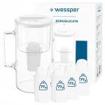 Klaas kann WESSPER D2, borosilikaat, AquaClassic, 3 l, kuue filtriga