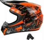 Noortekas moto-kiiver KA203, CE, unisex, suurus M, oranž