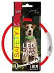 LED-helendav koera kaelarihm, punane, S/M, 45 cm, USB