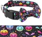 Reguleeritav koera kaelarihm paelaga, S suurus, Halloweeni disain