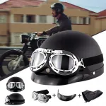 Moto-kiiver retroprillidega, must komplekt
