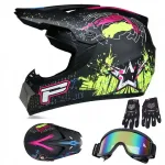 Mootorratturi kiiver Cross Light Enduro L prillide, kindaste ja maskiga