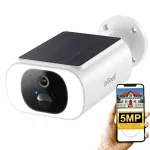 V&auml;lis WiFi kaamera p&auml;ikesepaneeliga, 5MP, signalisatsioon, v&auml;rviline pime n&auml;gemine