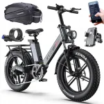 T&auml;iskasvanute elektriline jalgratas C6PRO, 250W, LG 48V 17,5Ah, kuni 100 km, 20x4.0", rakendusega
