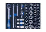 KING TONY 1/2" padrunv&otilde;tmete komplekt 37 tk, l&uuml;hikeste TORX-E padrunitega ja mehhanismiga