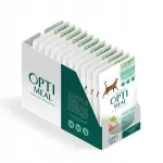 OPTIMEAL m&auml;rg kassitoit j&auml;nese ja porgandiga želatiinis, 12 x 85 g