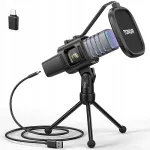 USB kondensaatormikrofon arvutile, RGB, kardioidne, ZE