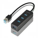 USB jagaja HUE-S2B, 4 pistikut, USB 3.2 Gen 1, 30 cm kaabel, MicroUSB