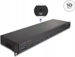 USB jagaja DELOCK 19", 10x USB Type-A, 10 Gbps, t&ouml;&ouml;stuslik