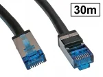 V&otilde;rgukaabel Cat.6A S/FTP, varjestatud RJ45-RJ45, v&auml;listingimustesse, must, 30 m