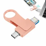 USB m&auml;lupulk 512GB, 4in1, USB3.0, OTG, Lightning, Type-C, roosa