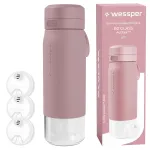 Klaasist veepudel filtriga Wessper B2 Actitex, 700 ml, 3 lisafiltrit