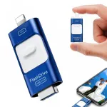 M&auml;lupulk 128GB 4in1 USB 3.0 koos Lightning ja Micro USB, sinine