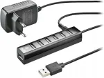 NGS IHUB7 TINY USB jagaja, must