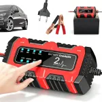 Automaatne auto aku laadija 12V jahutusega, punane