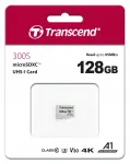 M&auml;lukaart TRANSCEND 128GB micro SDXC 300s UHS U3 95MB/s V30 A1