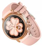 Nutikell naistele roosa silikoonrihmaga Rubicon RNBE74 Rose Gold