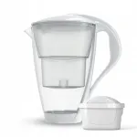 Dafi Crystal 2 l klaasist kann veefiltriga Unimax LED, valge