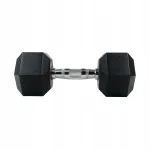 Seitsmenurga kummist hantel, 7 kg
