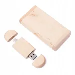 Puidust USB-m&auml;lupulk MAPLE 128 GB, USB 3.0 ja USB-C, karp ilma graveeringuta