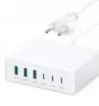 USB jaotur, 6 porti: 3&times;USB, 3&times;USB-C, valge