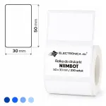Niimbot B1/B4/B21/B3S iseliimuvad valged termolistid, 50x30 mm