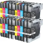Brother LC985 tindikassetid, 20 tk, XL, DCP-J125/J315W/J140W/J515W printeritele