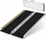 Kokkupandav alumiiniumist ramp k&auml;rudele ja jalgratastele, 122x74 cm, 272 kg