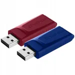 Verbatim 32GB USB m&auml;lupulk, USB 2.0, punane ja sinine, Slider Store 'n' Go