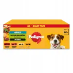 PEDIGREE koerakonservid k&ouml;&ouml;giviljadega, erinevad maitsed, kastmes, 80 x 100 g