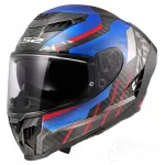 T&auml;iskate mootorratta kiiver LS2 FF807 Dragon Trax, sinine/punane, L suurus