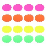 Hindade kleepsud fluorestsentspaberist, 40 tk