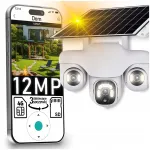 V&auml;litingimuste p&auml;ikeseenergia kaamera 4K, 3 juhitavat objektiivi, 12MP, SIM-kaart, 4G, Type-C