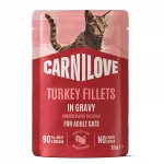 CARNILOVE m&auml;rg kassitoit kalkunilihaga kastmes, 85 g