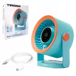 T&ouml;&ouml;laua mini ventilaator USB-C ja LCD-ekraaniga